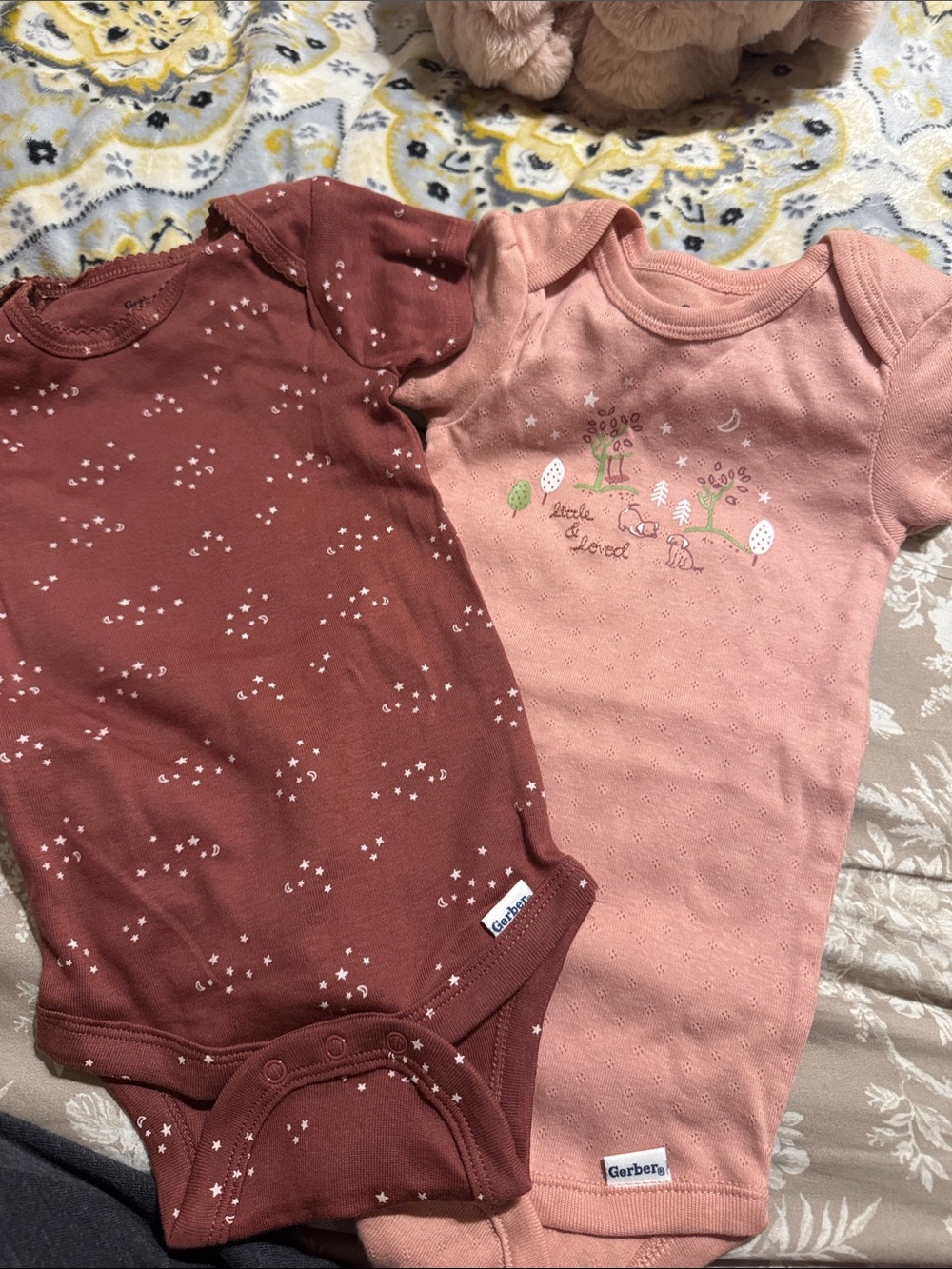 Gerber Baby Onesie Duo - Rust & Dusty Pink